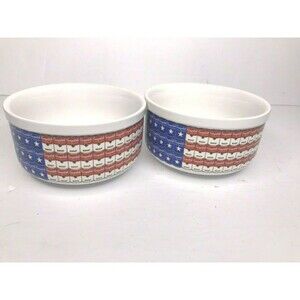American Flag Campbell's Design Collectible Soup/ Cereal Bowls NEW